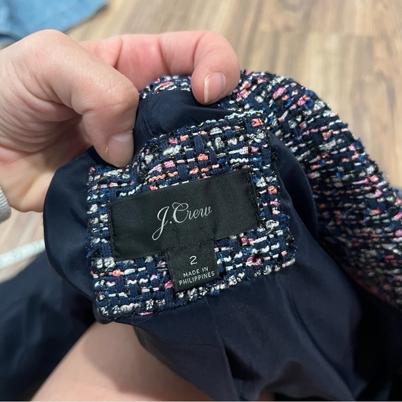 J. Crew Going out blazer in pink confetti tweed - Picture 8 of 9